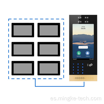 Video Intercom Intercom System Camera Horebell con 6 unidades